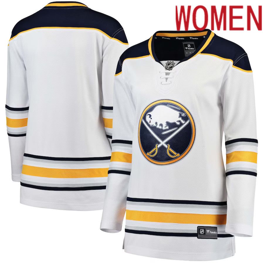 Women Buffalo Sabres Fanatics Branded White Away Breakaway NHL Jersey